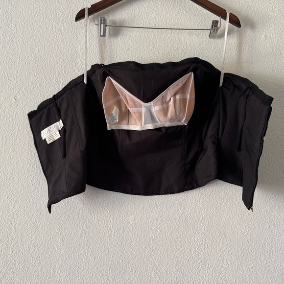 B2 Black White Vintage Bow Bustier Cami Coquette Bodice Top Y2K Goth Lolita 14 - Picture 6 of 11